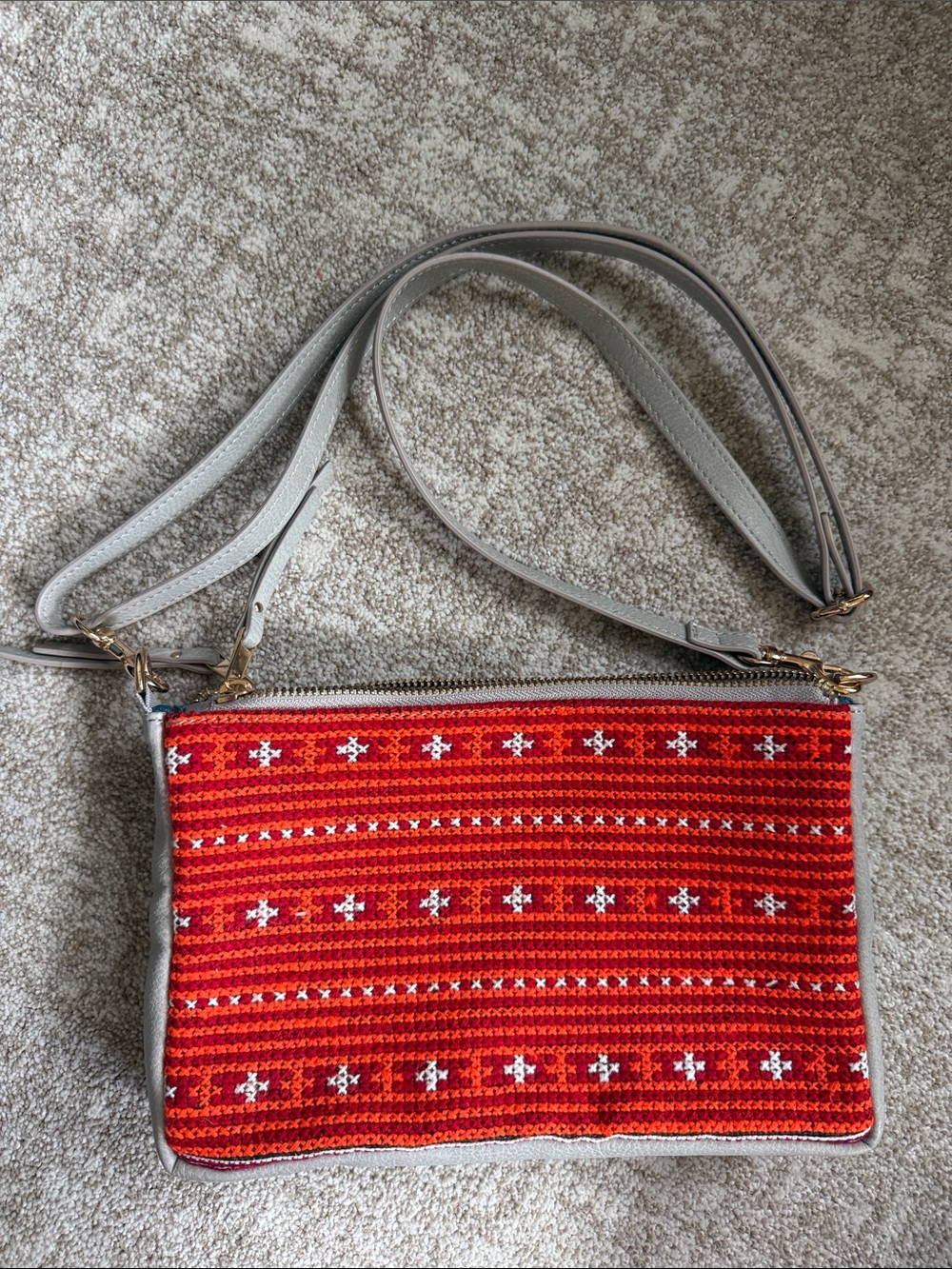 RARE SOLD OUT Rafi Nova Around the World crossbody fannypack Belt Bag (Red Paco)
